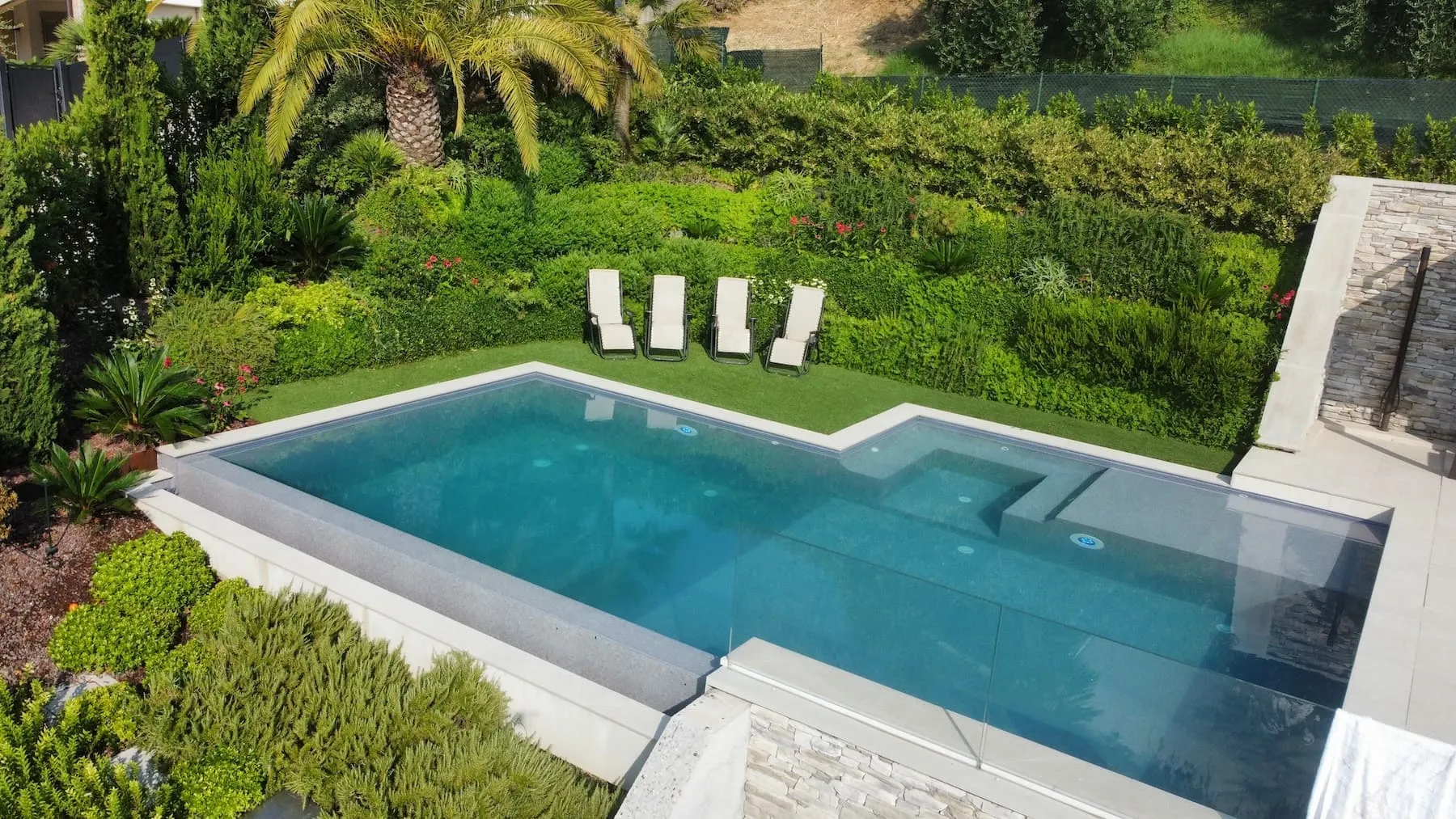 Foto del giardino della villa a Moniga sul Garda